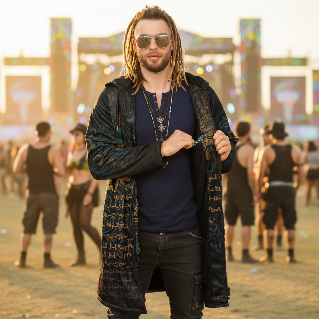 Enochian Vision Teal Men's Festival Cloak