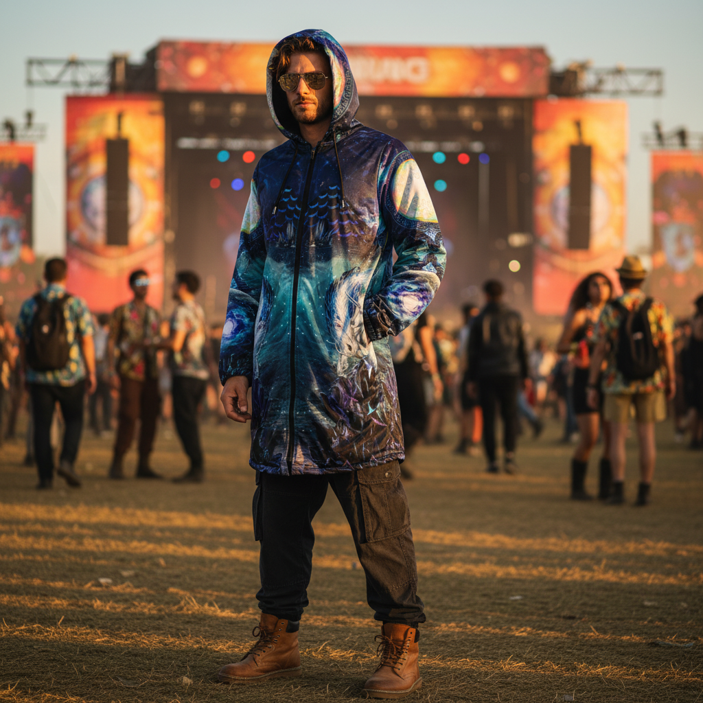 Blue Sorceress Men's Festival Cloak