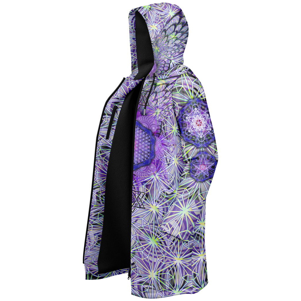 Angel Catcher Light Purple Women's Festival Cloak back view with rave culture