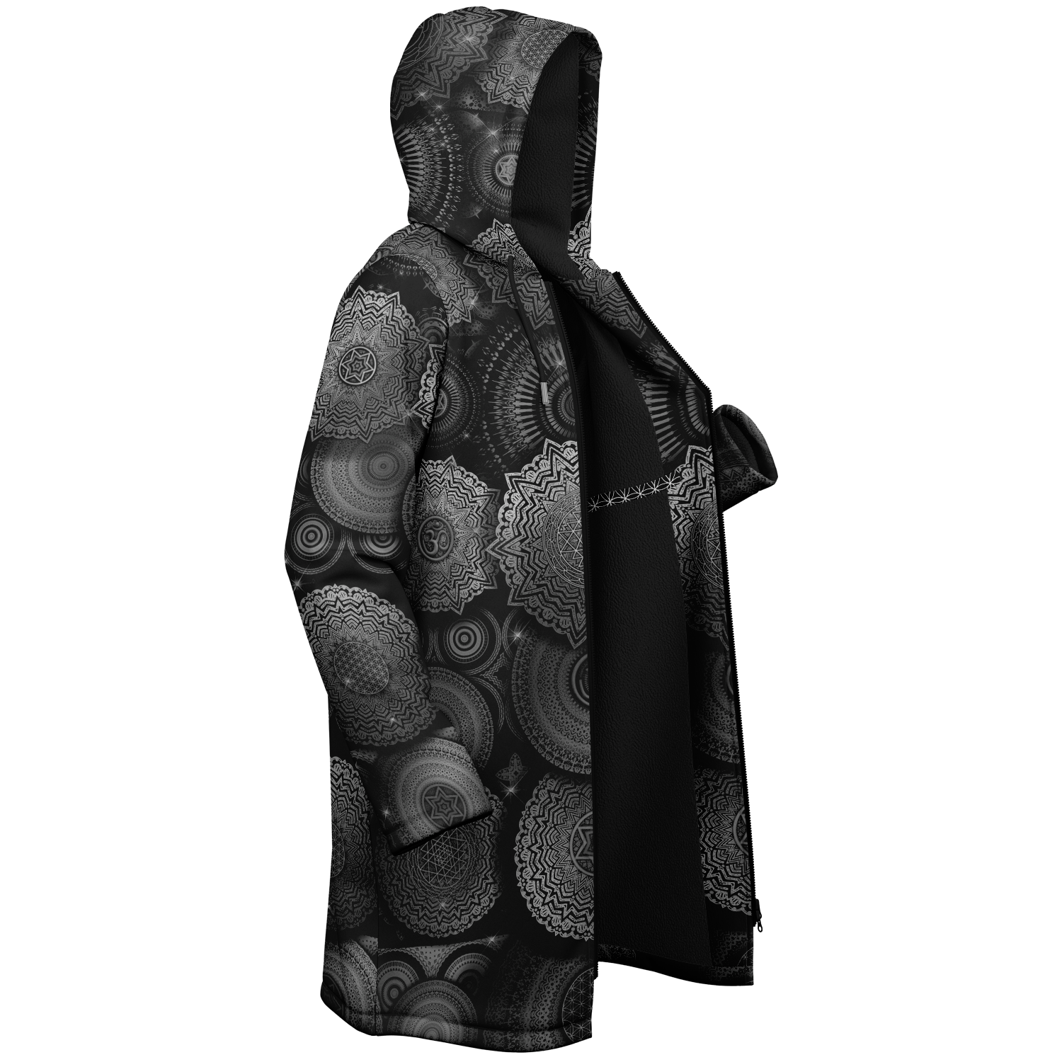 Void Mandala Women's Festival Cloak back view with rave culture