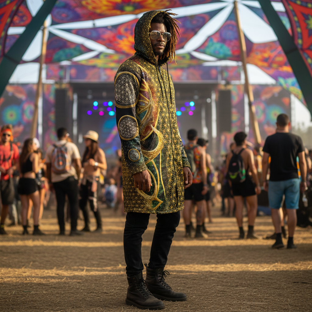 Mystic Eye Gold Men's Festival Cloak