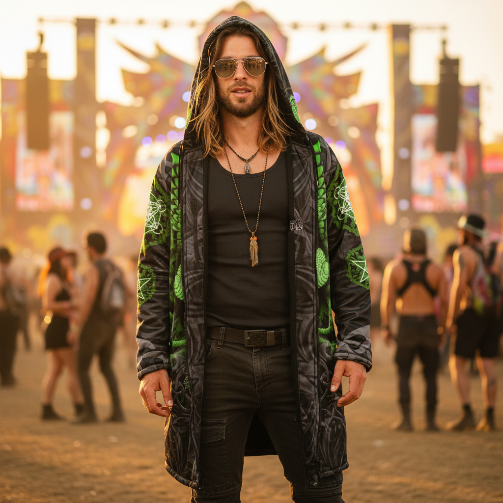 Angel Catcher Green Men's Festival Cloak