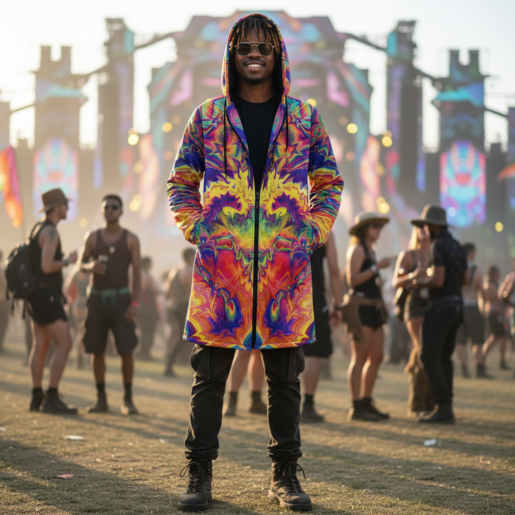 Windowpane Men's Festival Cloak