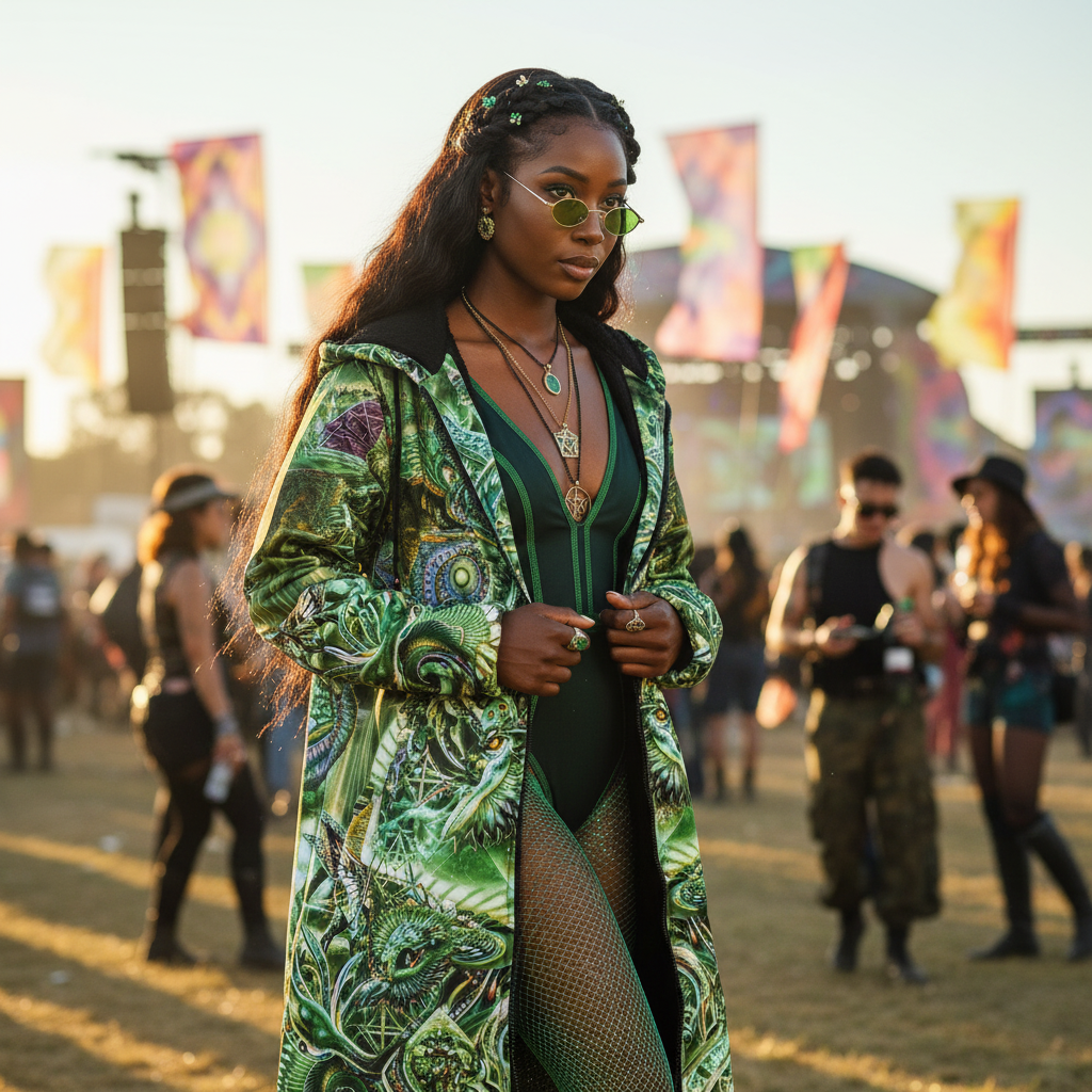 Dream Weaver Green Festival Cloak