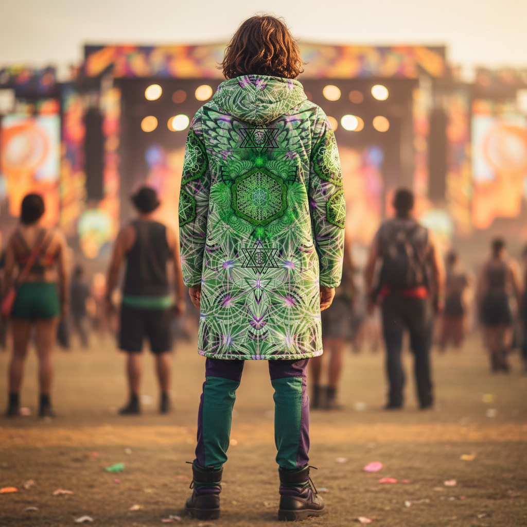 Angel Catcher Light Green Men's Festival Cloak