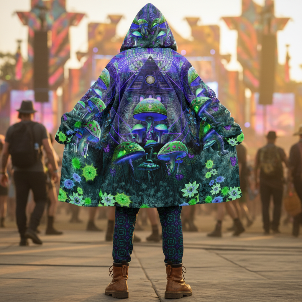 Shroom Rx Blue Men's Festival Cloak