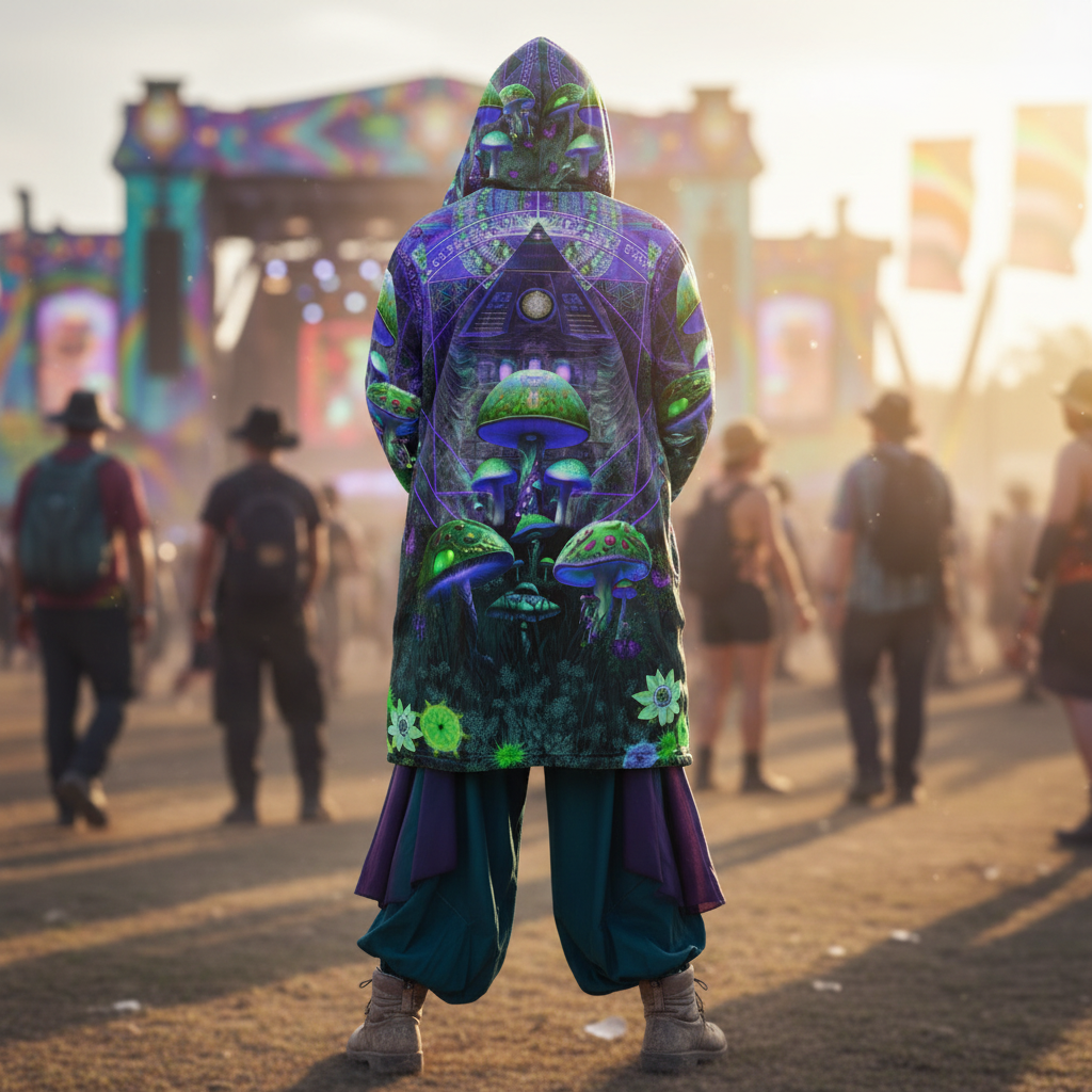 Shroom Rx Blue Men's Festival Cloak