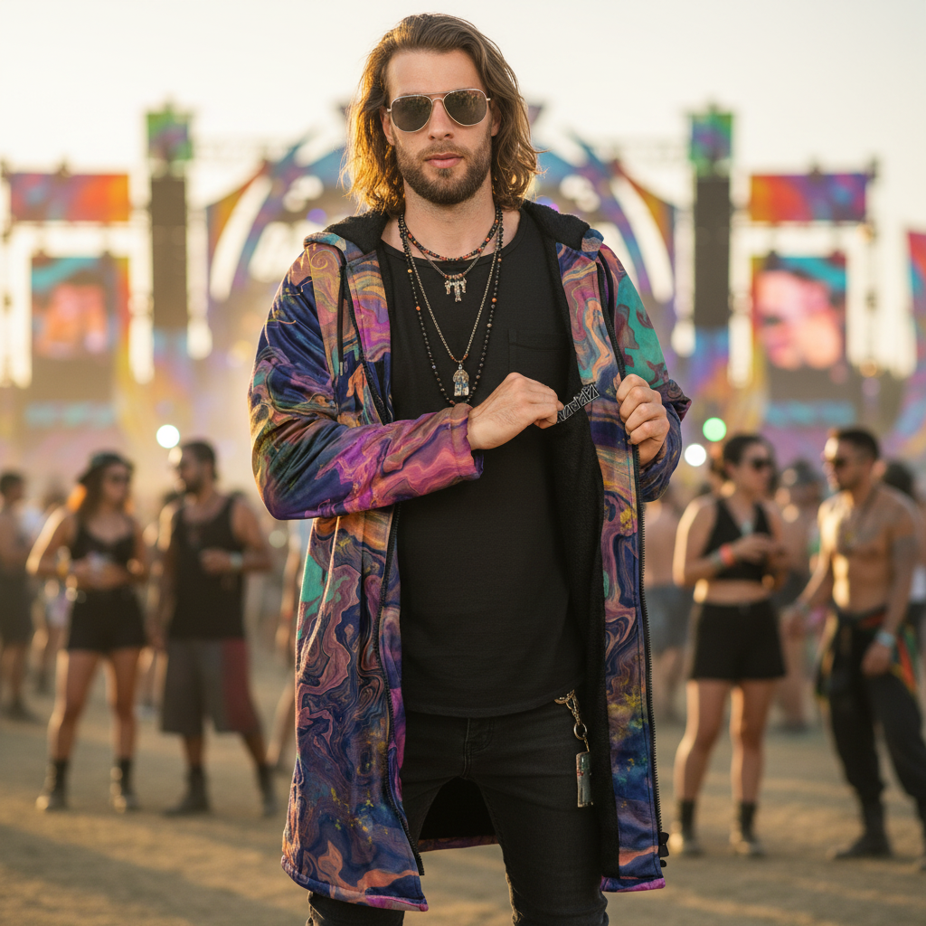 Liquified Abyss Men's Festival Cloak