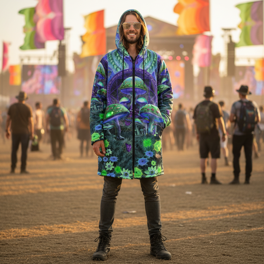 Shroom Rx Blue Men's Festival Cloak