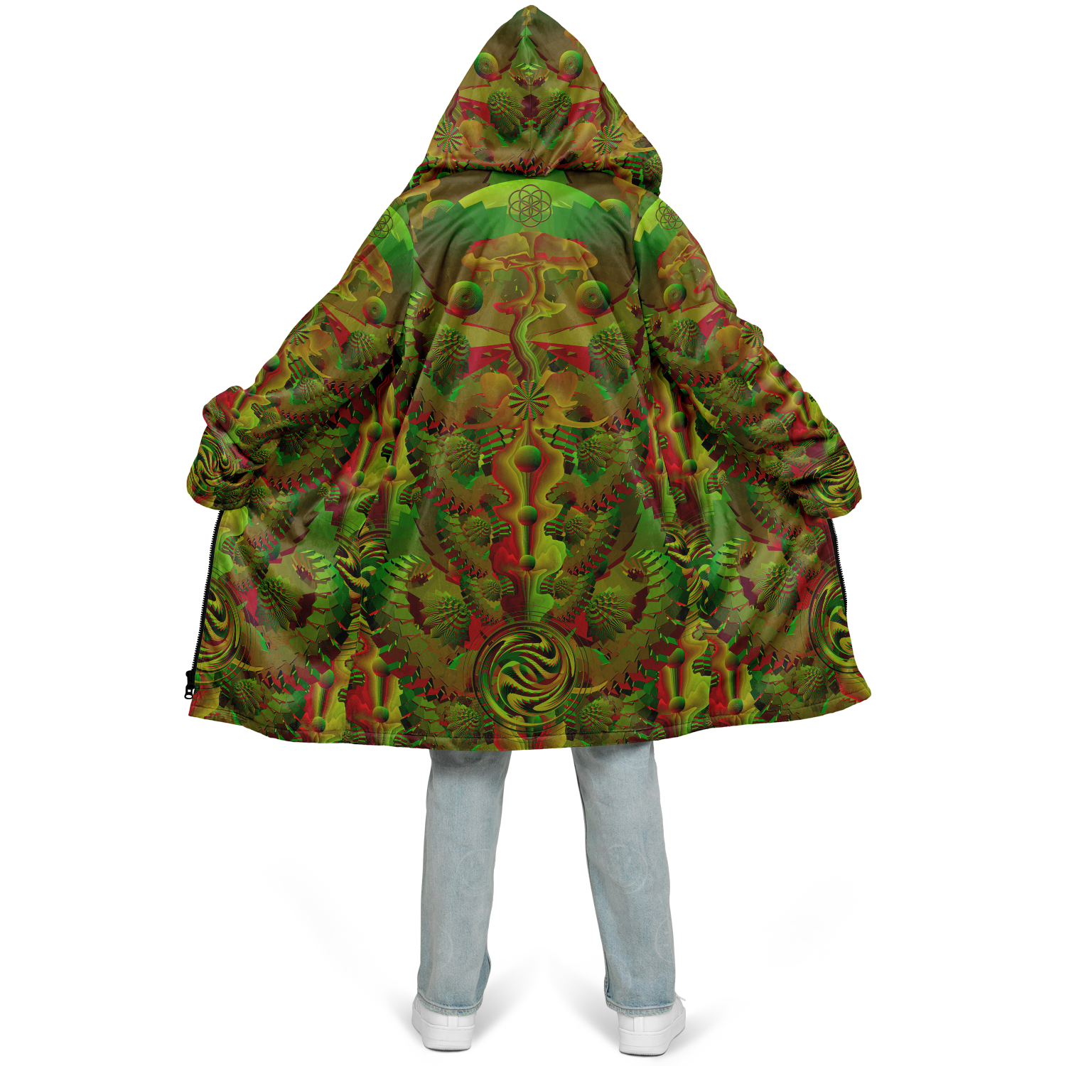 Cloak | Shroom Flower of Life Green