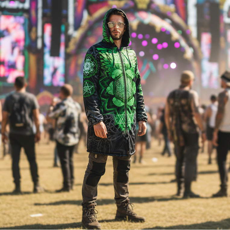 Angel Catcher Green Men's Festival Cloak