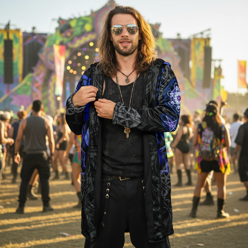 Angel Catcher Blue Men's Festival Cloak