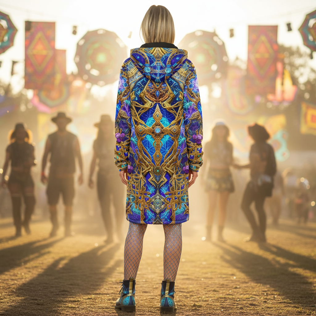 Gold Cosmic Cross Women's Festival Cloak