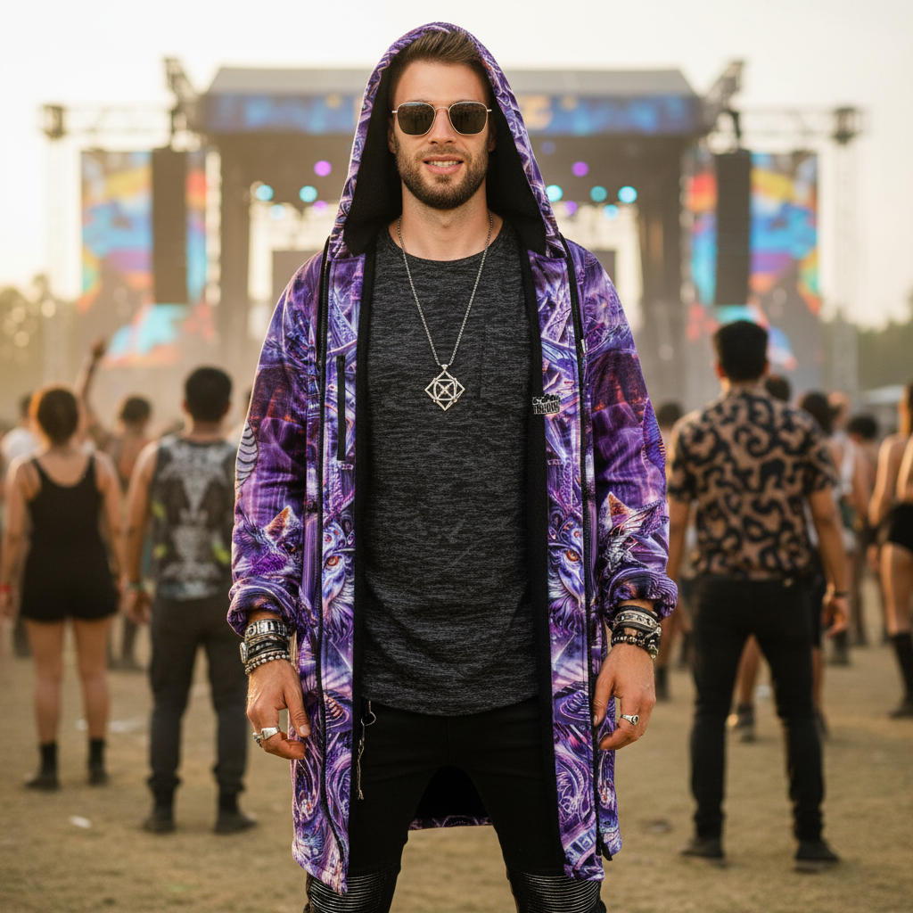 Dream Weaver Purple Men's Festival Cloak