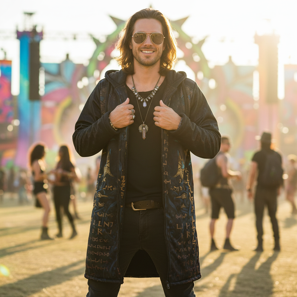Enochian Vision Teal Men's Festival Cloak