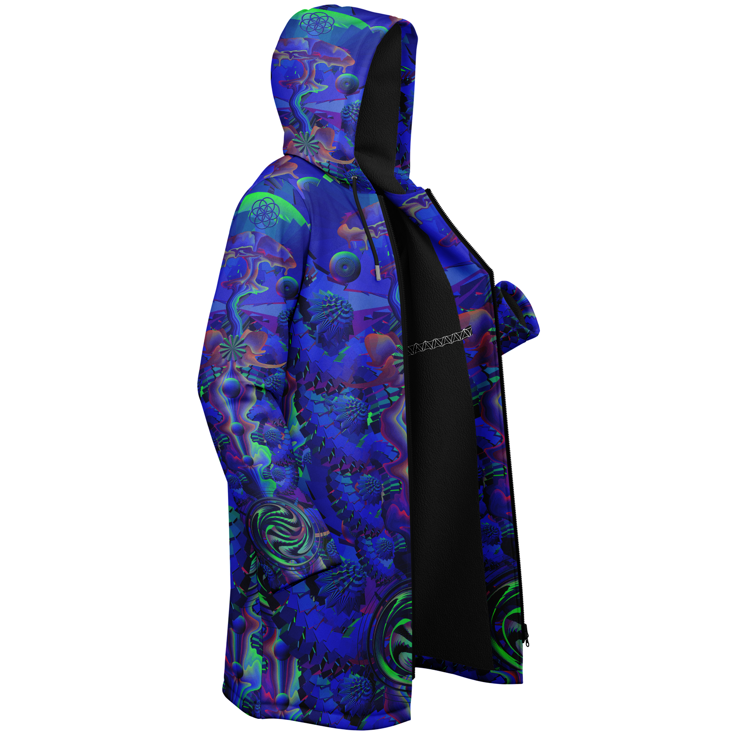 Cloak | Shroom Flower of Life Blue