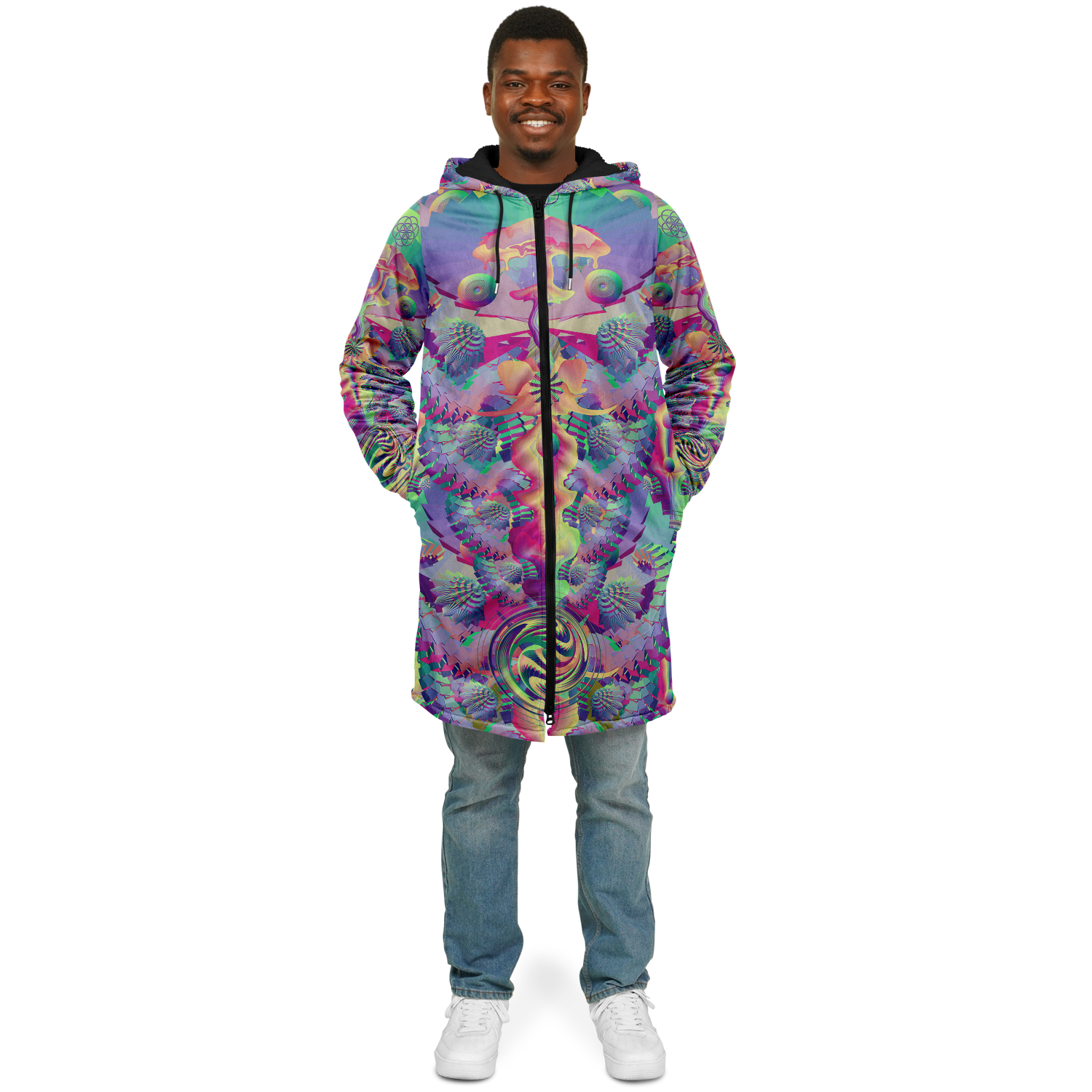 Cloak | Shroom Flower of Life Pastel Rainbow