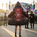 Red Black Angel Catcher Women's Festival Cloak