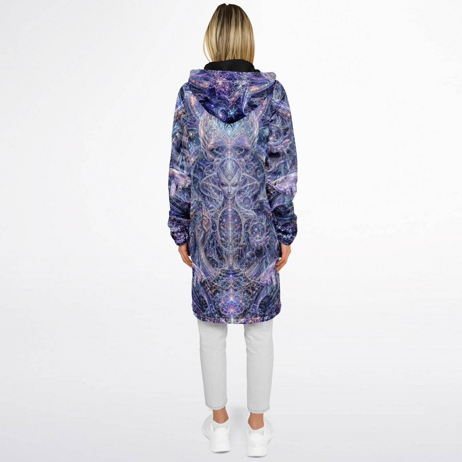 Galactic Alien Oracle Zipper Black Cloak