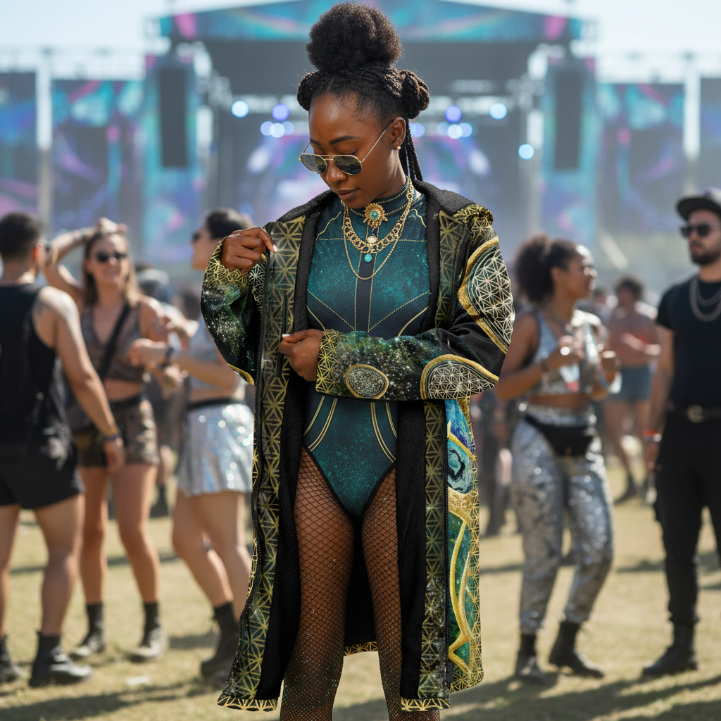 Mystic Eye Gold Women's Festival Cloak