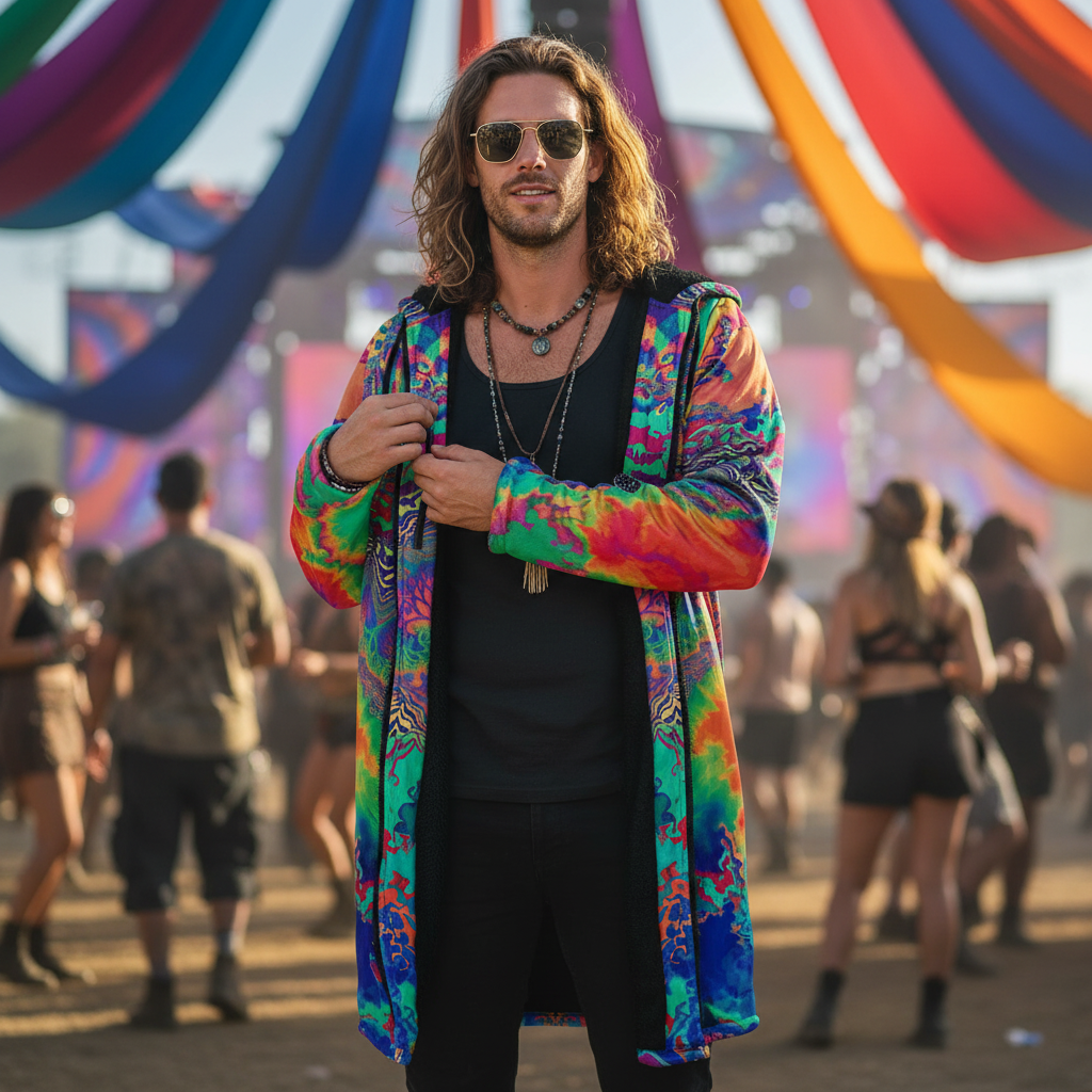 Acid Melt Men's Festival Cloak