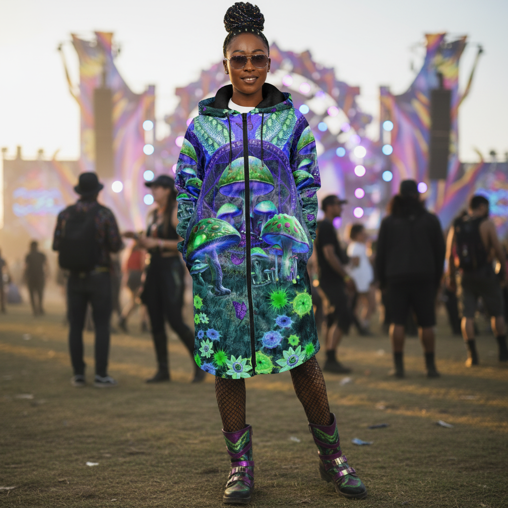 Shroom Rx Blue Women's Festival Cloak