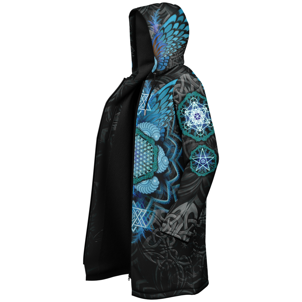Angel Catcher Men's Festival Cloak detail view with statement outerwear
