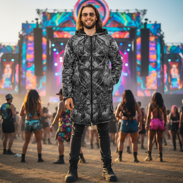 Black Cosmic Cross Men's Festival Cloak