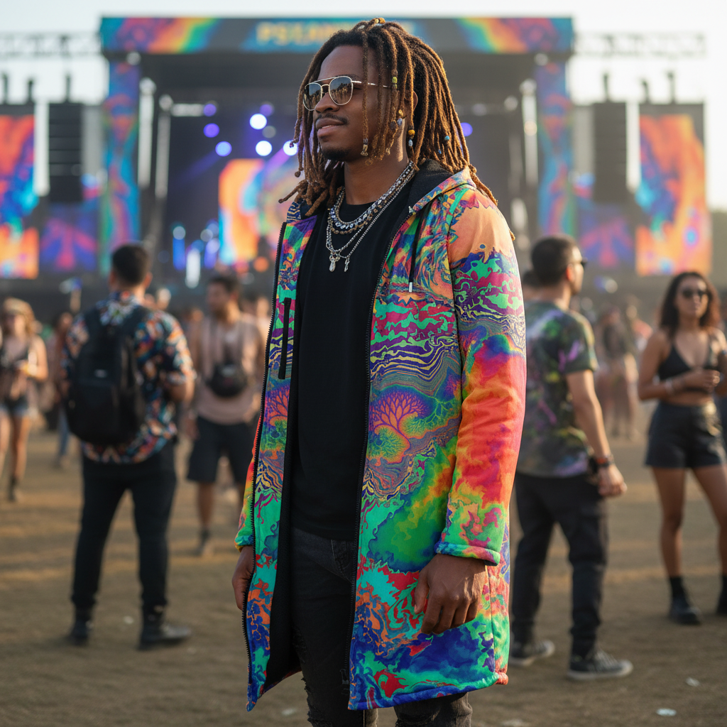 Acid Melt Men's Festival Cloak