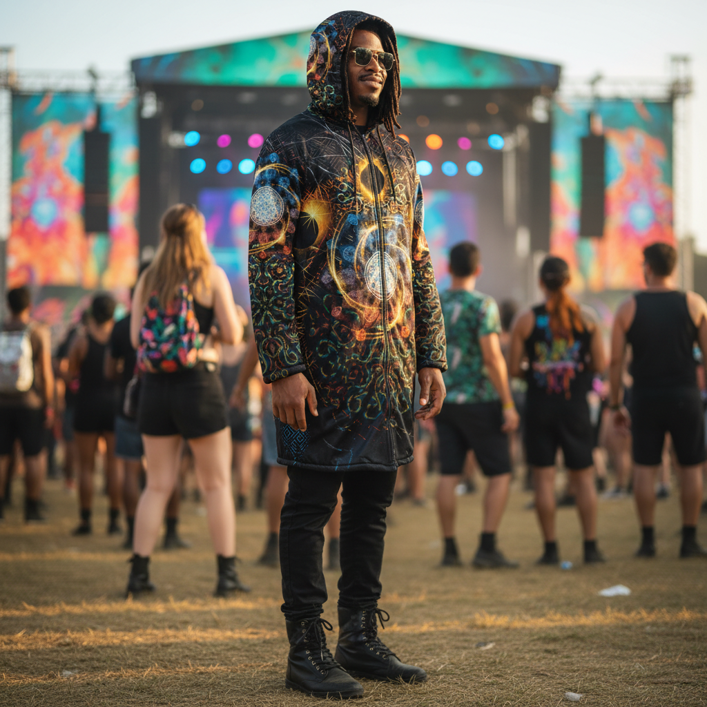 Solar Eclipse Men's Festival Cloak