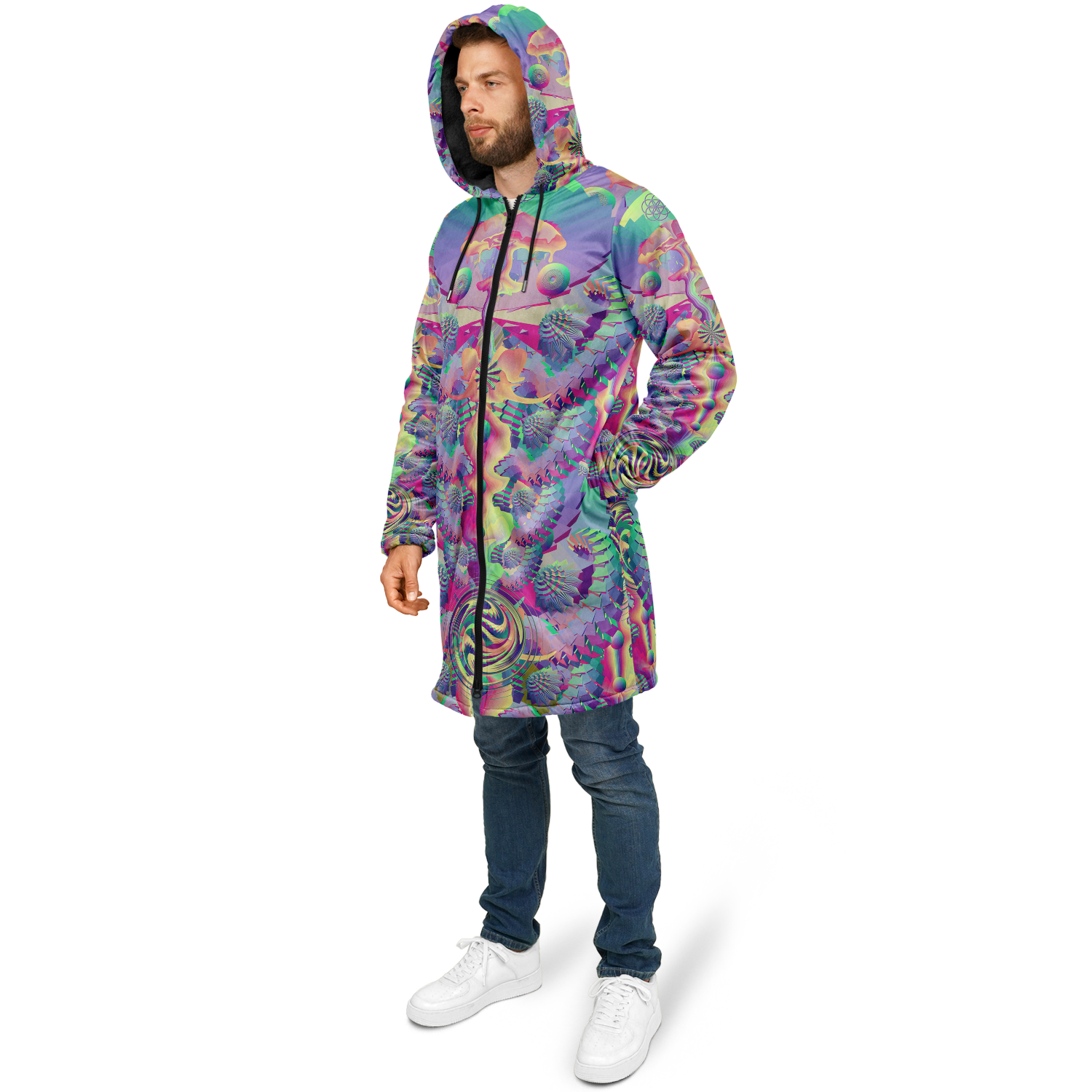 Cloak | Shroom Flower of Life Pastel Rainbow