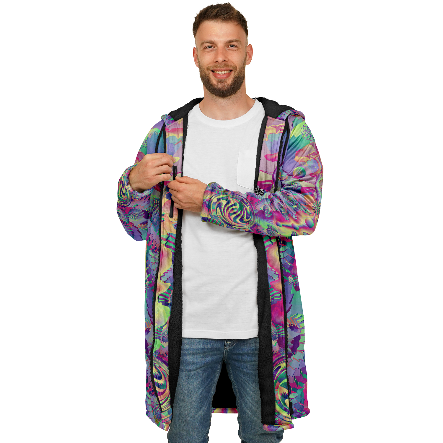 Cloak | Shroom Flower of Life Pastel Rainbow