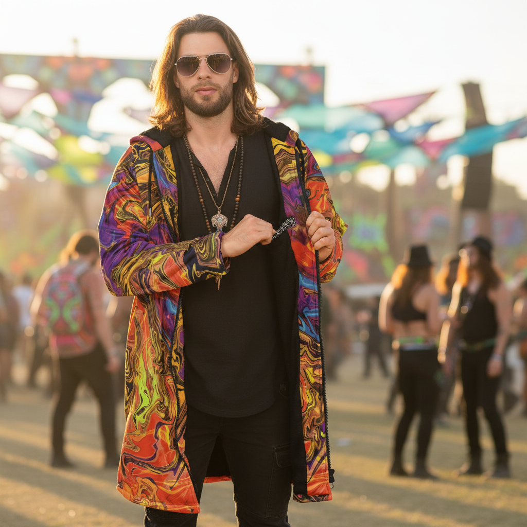 Liquid Fire Men's Festival Cloak