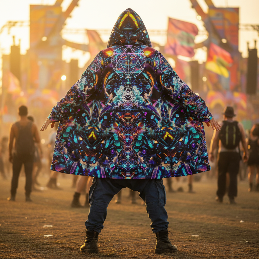 Cyber Punk Mech Festival Men’s Cloak