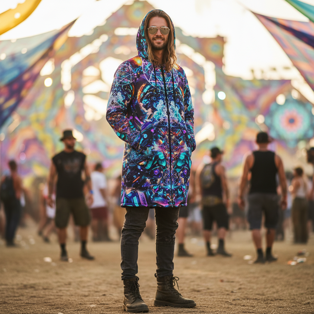 Cyber Punk Mech Festival Men’s Cloak