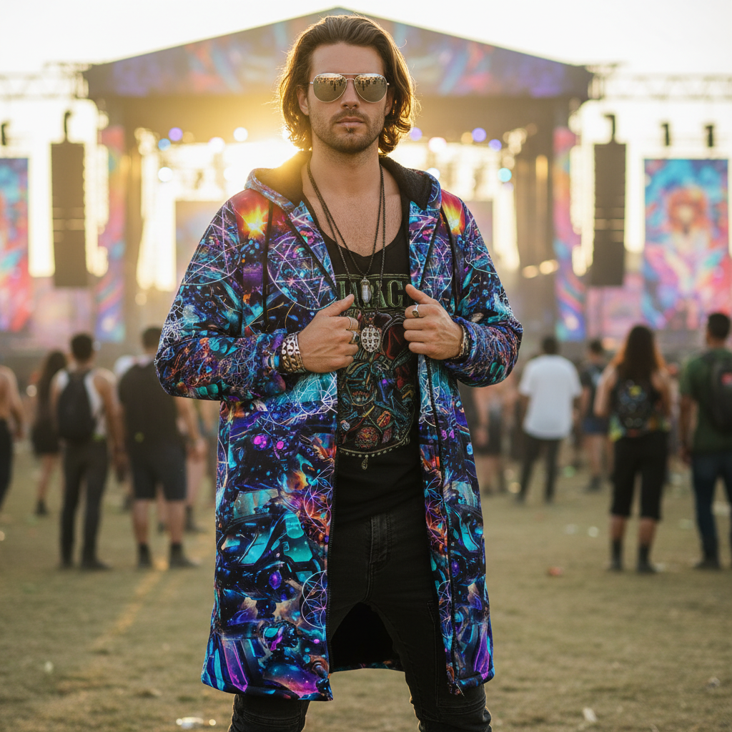 Cyber Punk Mech Festival Men’s Cloak