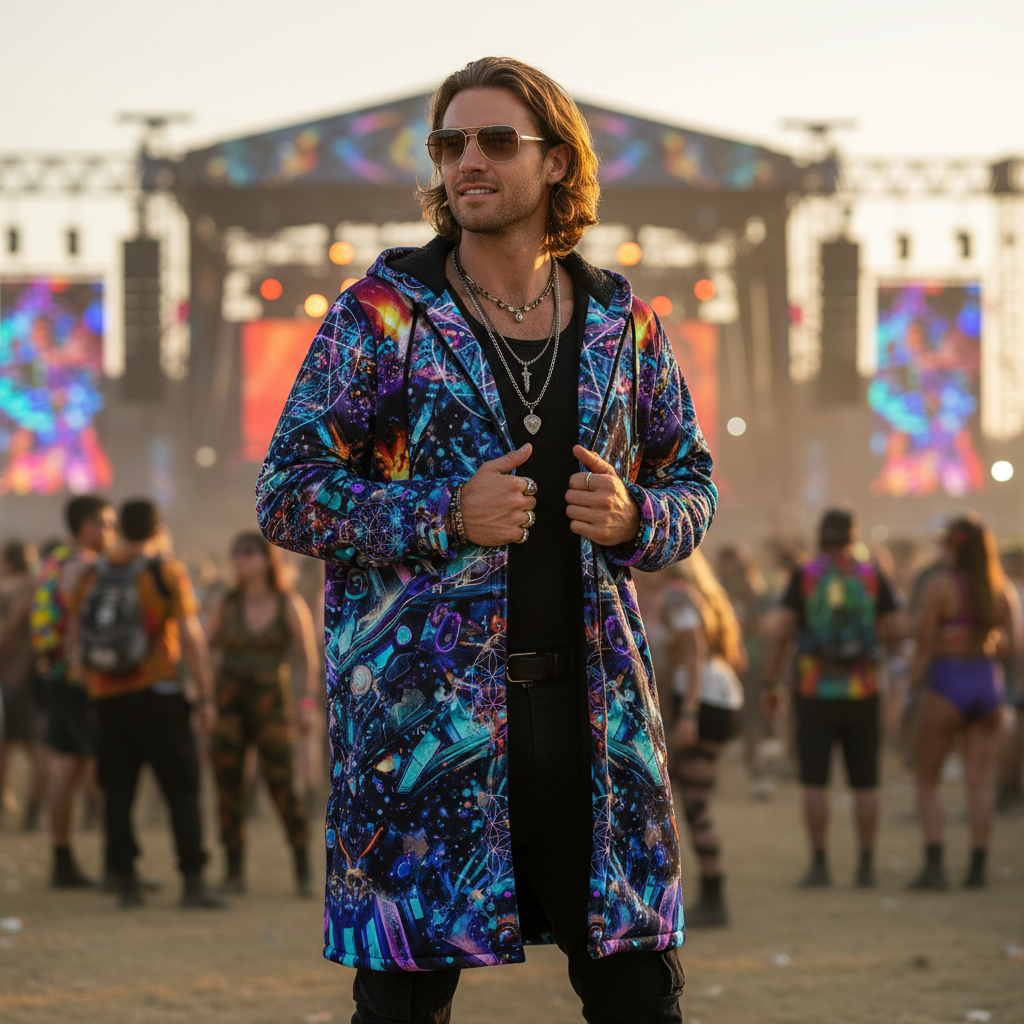 Cyber Punk Mech Festival Men’s Cloak